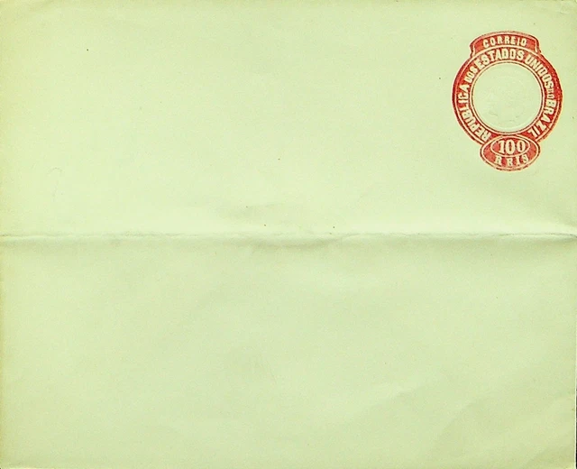 Sephil Brazil Ungebraucht 100 Reis Postal Briefpapier Kuvert