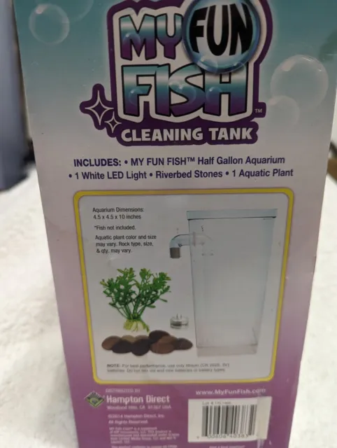 As Seen on TV My Fun Fish Beta Tank Aquarium Self Cleaning Never Been used 3