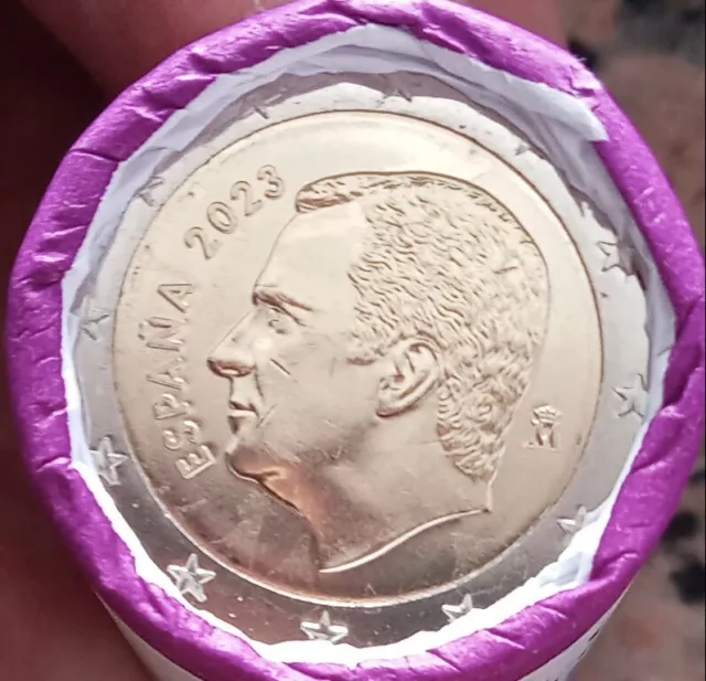 España moneda de 2 Euros de Felipe VI del año 2023 sin circular de cartucho.