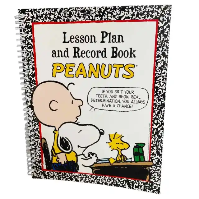 NEW Peanuts Lesson Plan Record Book teacher’s planner 8.5x11 Snoopy