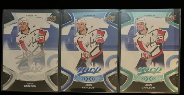 2021-22 Upper Deck MVP - Silver Script #74 John Carlson & (2)Base cards