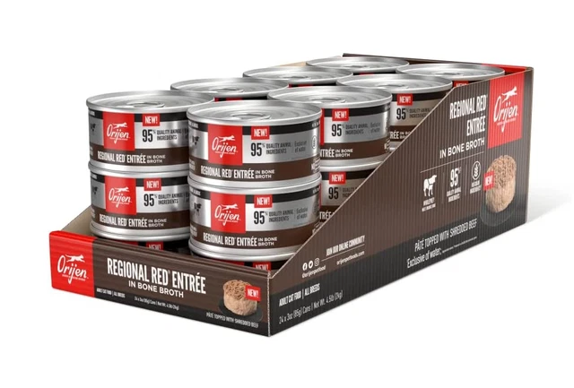 ORIJEN Regional Red Entrée in Bone Broth, Wet Cat Food, 3oz can (Case of 24)