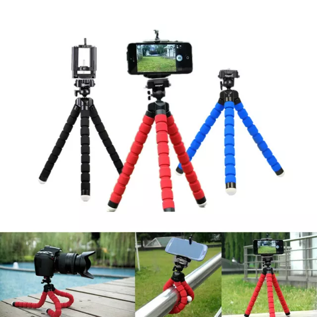 Camera Phone Holder Flexible Octopus Mini Tripod Stand For iPhone&Others