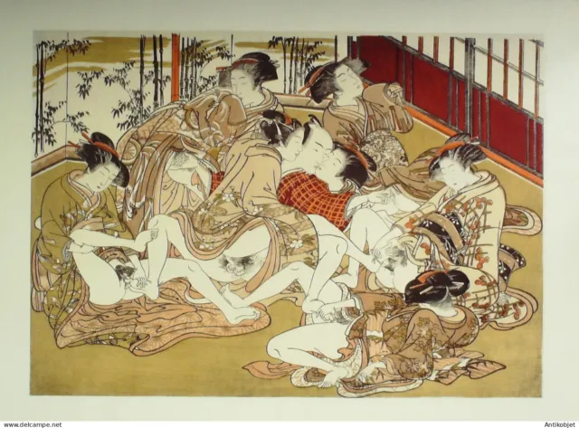 Estampe JAPONAISE-scène érotique (Isoda Koryusai 1764-1788)
