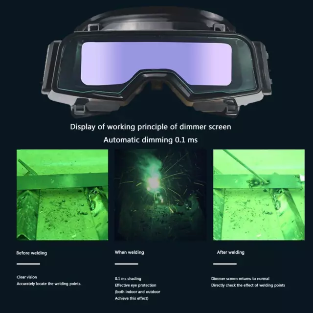 Occhiali Saldatura Oscuratori Automatici Montati Testa Arco Saldatura Occhi Occhiali Scudo
