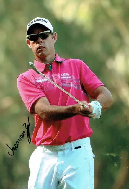 Jaco Van ZYL SIGNED Autograph European Tour Golf 12x8 Photo AFTAL COA