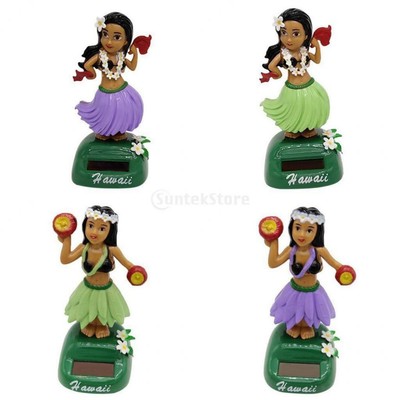 Fonctionne à l'énergie solaire Fille dansante hawaïenne yitai Poupée hawaïenne dansante à énergie solaire Figurine pour décoration de voiture 