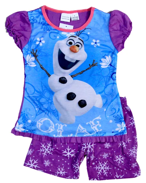 New Kids Pyjamas Summer Disney Frozen Olaf Tshirt Top Girls Sleepwear Au