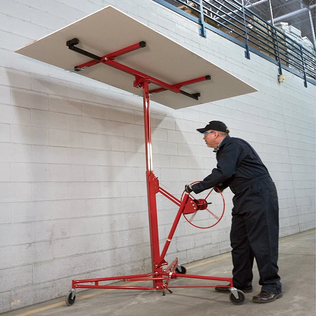 Drywall Lift Hoist 16ft Plaster Board Panel Sheet Lifter Trolley Industrial Tool