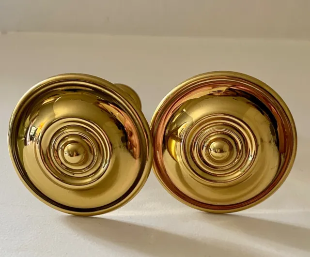 Pair of Solid Brass Curtain Medallion Tie Backs High End Decorator  WW953