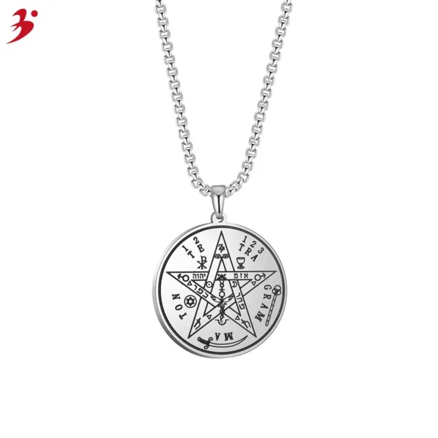 Tetragrammaton Pentagram of Solomon Star Amulet Magic Pendant Necklace