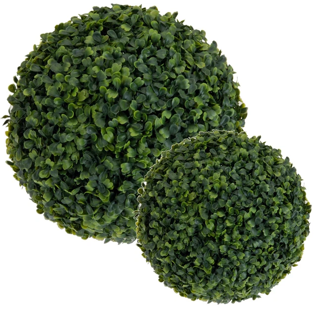 2 X ARTIFICIAL Hanging Topiary Buxus Balls Faux Boxwood Plant Garden