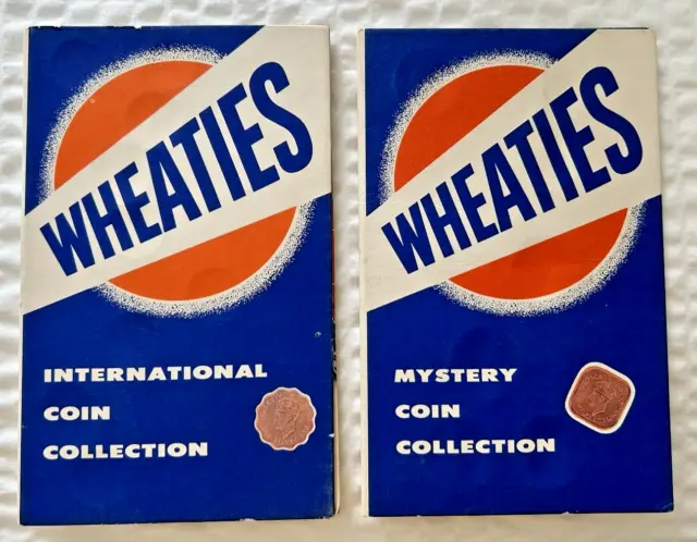 Wheaties Cereal Vintage Mystery International Coin collection Lot Of 2 unused!