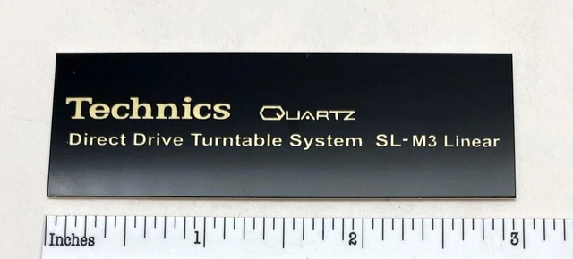 Distintivo In Alluminio Oro Per Giradischi Technics SL-J2 - Personalizzato E Di Ricambio