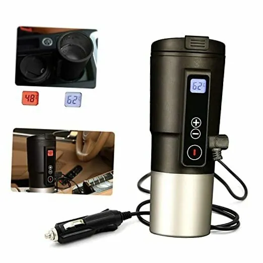Smart Temperature Control Travel Coffee Mug  Electric heated Travel Black 01