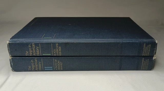 Vintage Book Lot of 2 The Negro in American History BOOK 1 & 2 1969