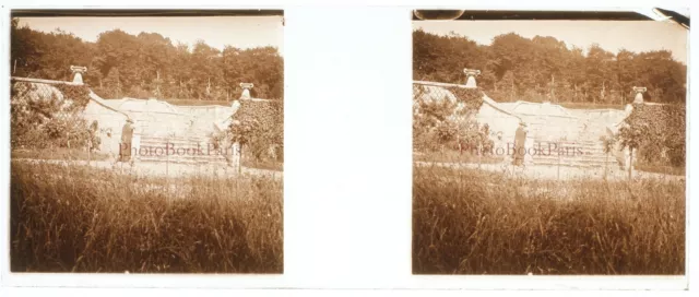 Fashion Women's Park c1930 Photo Stereo Glass Plate Vintage V33L17n 2