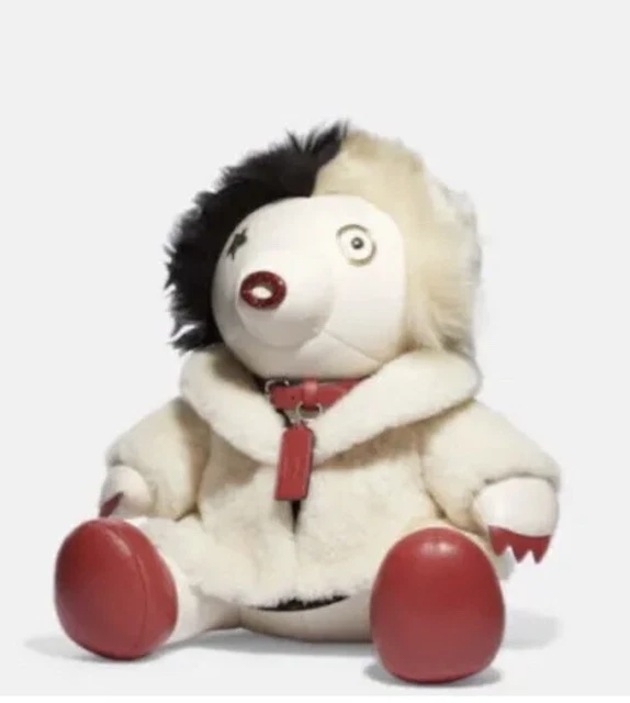 Coach x Disney Villains Cruella Collectible Bear Plush New NWT NIB