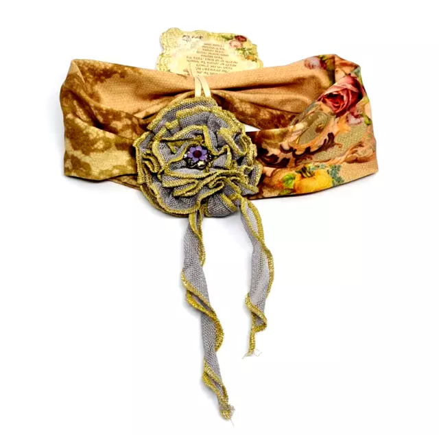 Headband  By Michal Negrin With Colors  Flower  Israel Unique beautiful.