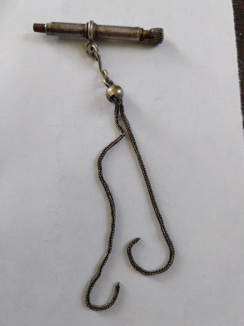 Clé Ancienne Pour Montre à Gousset Mécanique - Chaîne Giletière - Bon état