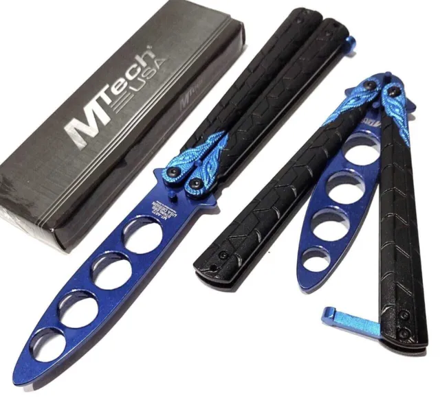 MTech Butterfly Balisong Trainer Training Dull Blade Tool Metal Practice Knife
