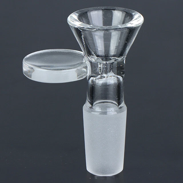 14mm/ Glass Joint Clear Slide Male Glass Bowl Filter Pipe Mouth_tu
