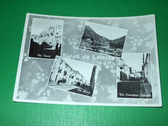 Cartolina Saluti da Laterza - Vedute diverse 1955 ca