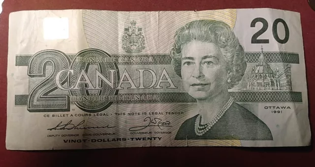 L280 Kanada Canada 20 Dollar 1991 in SS- /a. VF