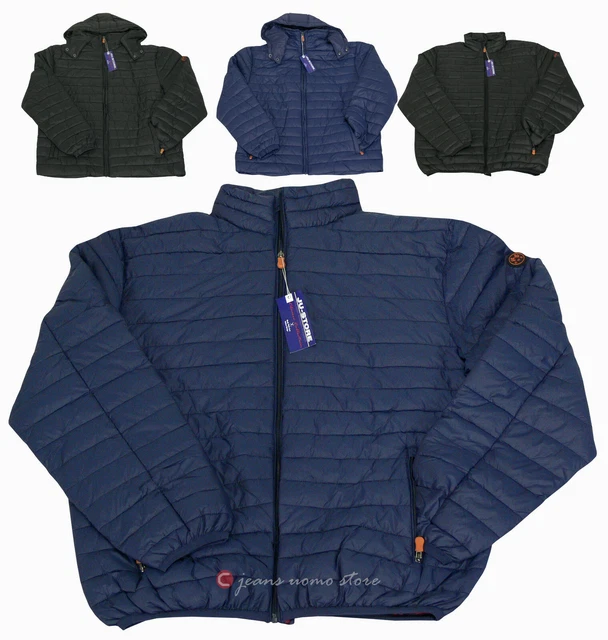Piumino uomo TAGLIE FORTI GIUBBOTTO leggero 100 grammi con cappuccio tg 3XL-6XL