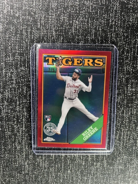 Riley Greene 1988 - 2023 Topps Chrome Card - #/5 RED