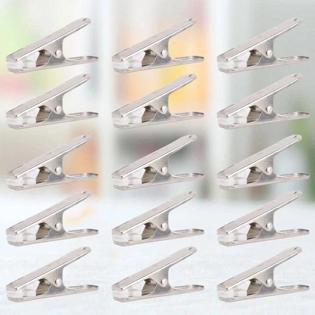 24 pz clip in tessuto in acciaio inox per asciugare i vestiti Silver