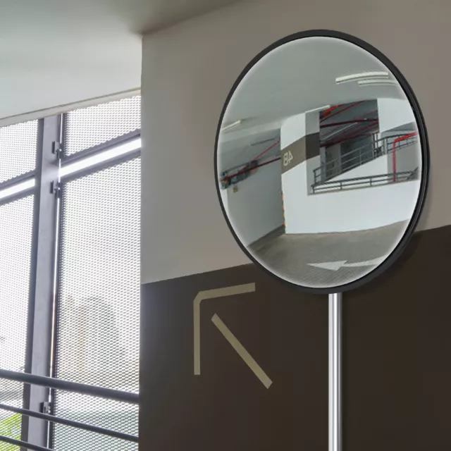 Round Convex Corner Mirror Free Standing For Garages Parking Lots Warehouses