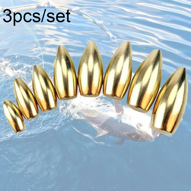 Connettore gancio peso aggiuntivo colpo rotondo affondatore piombo pesca ottone