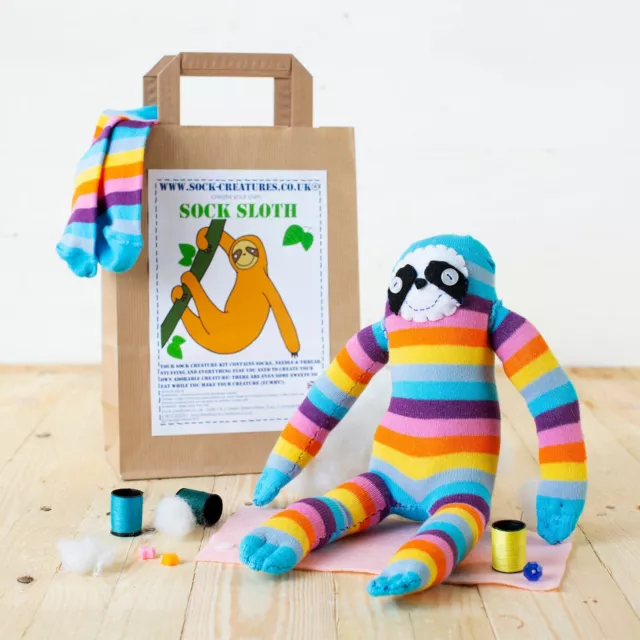 Sock Sloth Craft Kit | Sewing kit | Craft kit for kids | Zoom party | crafts