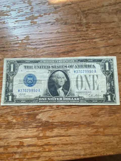 1928 A  One Dollar $1 Silver Certificate Funny Back,  🌟No Motto🌟