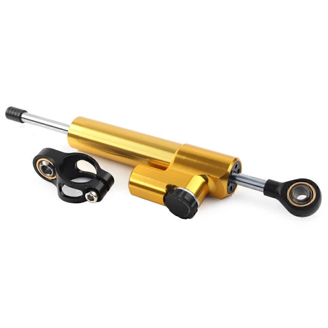 1x ammortizzatore sterzo CNC stabilizzatore moto lineare controllo di sicurezza invertito oro