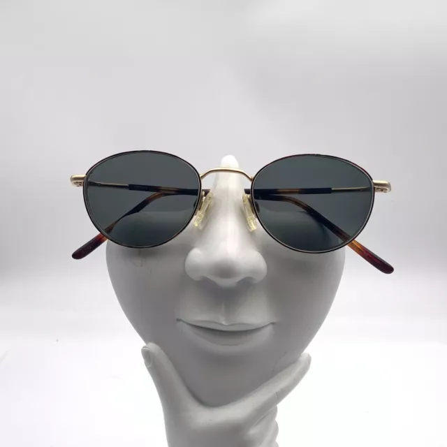 Vintage Esprit 9099 Brown Gold Metal Oval Sunglasses Hong Kong FRAMES ONLY