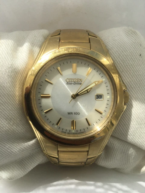 Citizen eco drive wr100 silver and gold cheap