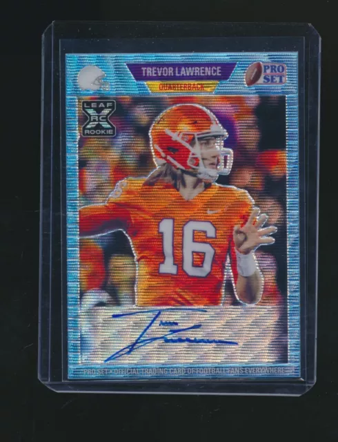 Trevor Lawrence 2021 Leaf Pro Set Blue Wave Rc Auto Parallel 2/7 #Pa-Tl1