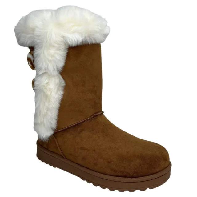 SO * Winter Boots  Women’s Size 8 ABIGAIL Color Brown Faux Fur Cozy Warm New