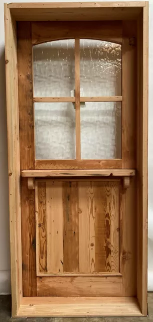 Rustic reclaimed solid Doug Fir DUTCH door architectural glass Farmhouse