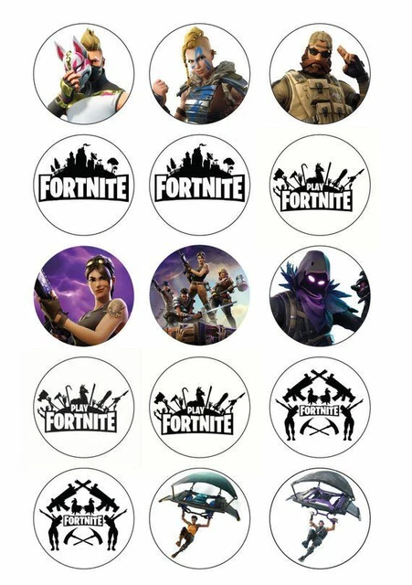 15 X FORTNITE EDIBLE CUPCAKE TOPPERS Icing & Wafer Personalise *Fast  Dispatch* £7.95 - PicClick UK
