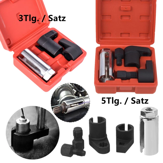 Lambdasonden Werkzeug Set - Steckschlüssel Für Sauerstoffsensoren | Mit Gewindebohrer M12 & M18 | Für Die Meisten Fahrzeuge