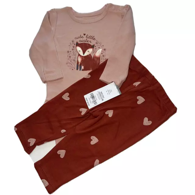 Baby Girl 6 Month Carters 2 piece Long sleeve one piece shirt and pants.