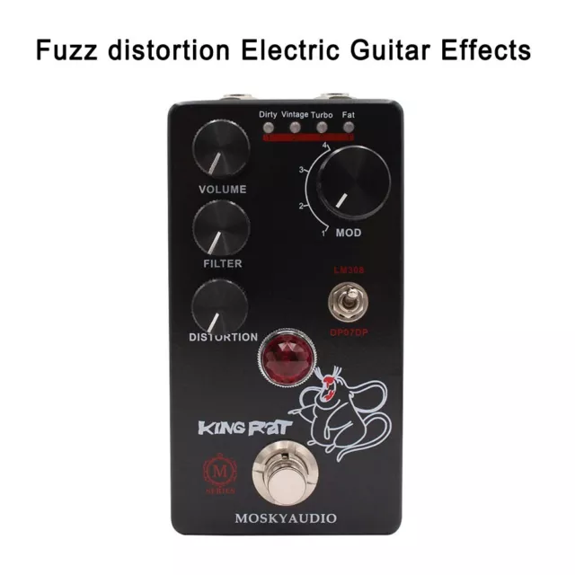 Pedal de distorsión Mosky King Rat Fuzz para guitarras eléctricas obtén el sonido perfecto