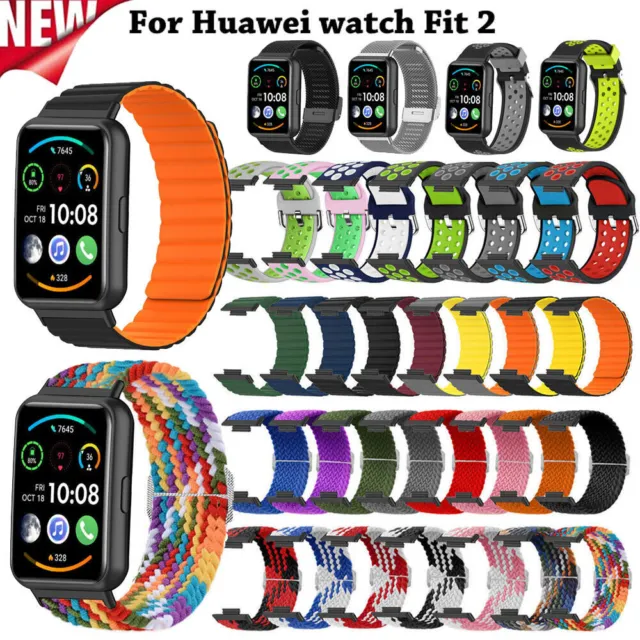 Ersatz Armband Silikon/Nylon/Edelstahl Strap für Huawei Watch Fit 2 Smart Watch