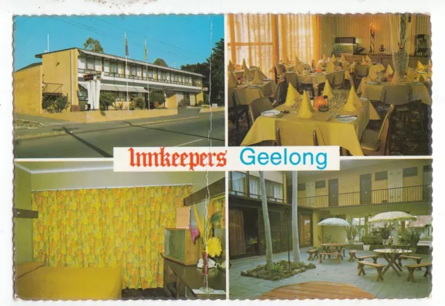 Innkeepers Motel Geelong  Victoria Old Photo POSTCARD Australia C1972