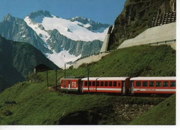 AK Furka - Oberalp - Bahn ob Andermatt mit dem Salbitschijen