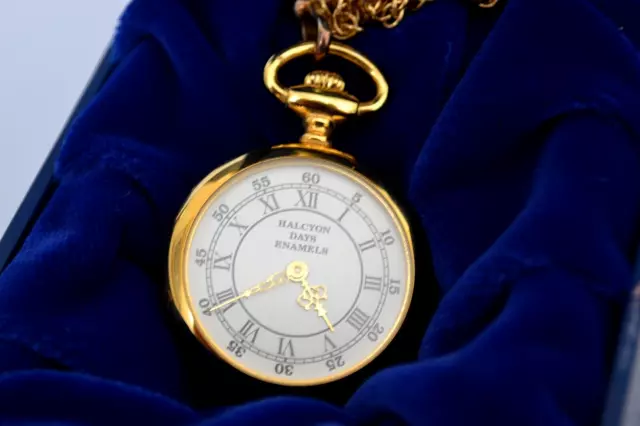 Halcyon Days Enamels Alice in Wonderland Mini Pocket Watch