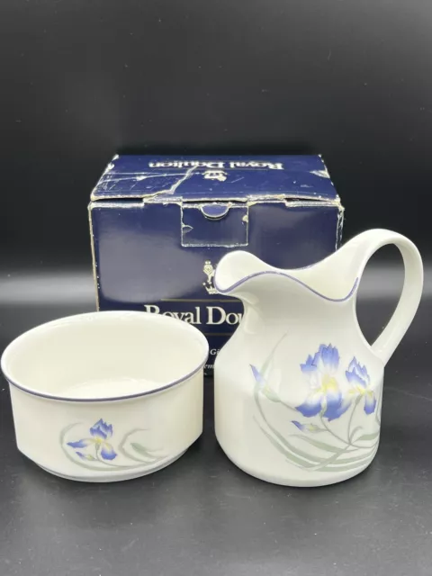 Royal Doulton Minerva Sugar Pot Bowl & Creamer Milk Jug New Boxed LS1084